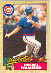 1987 Topps Baseball Cards      634     Rafael Palmeiro RC